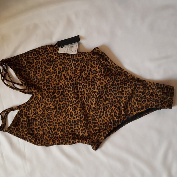 Kendall & Kylie, NWT,  Leopard Print Bathing Suit - Picture 1 of 6